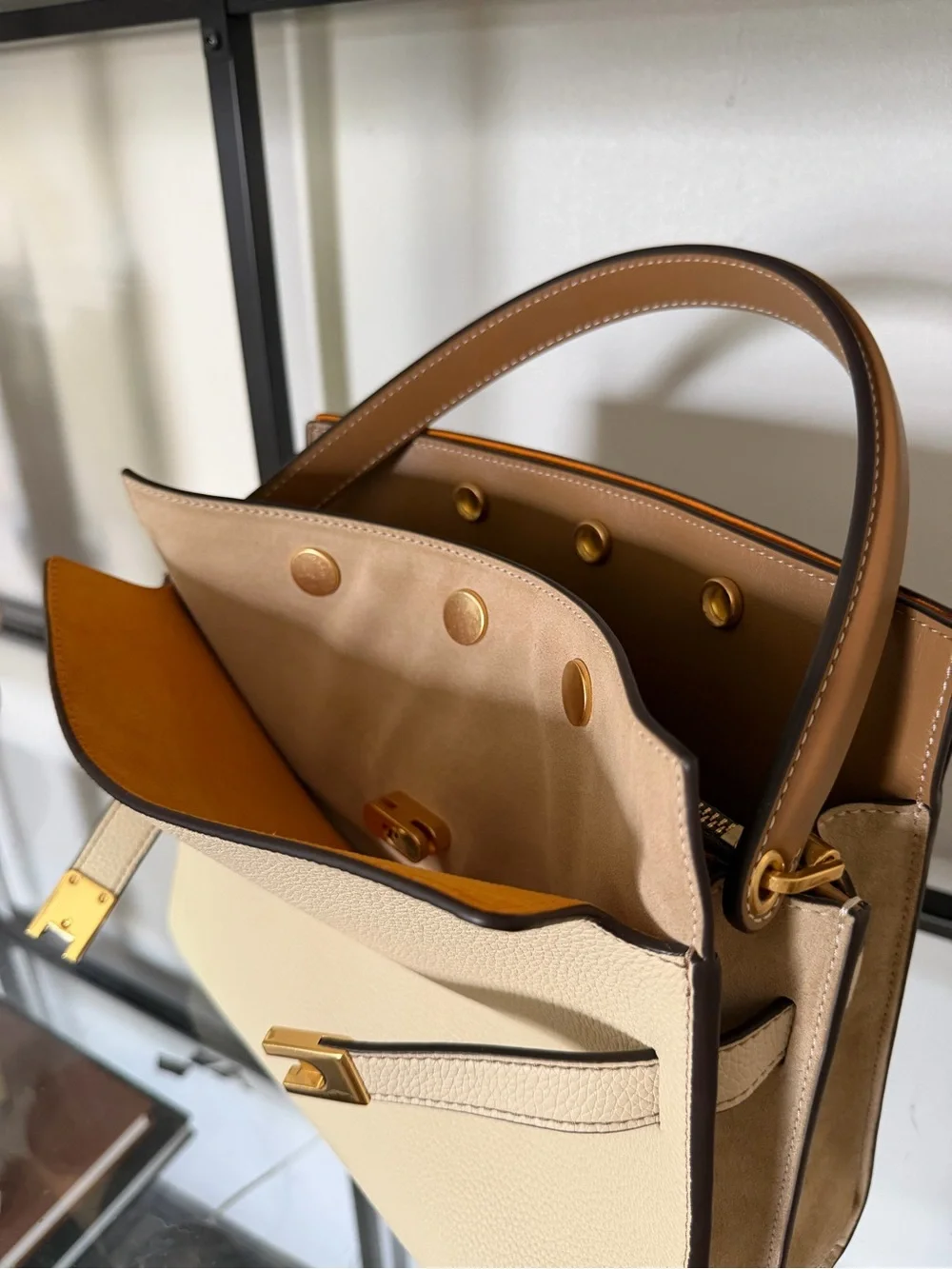 Tory Burch Lee Radziwill Pebbled Small Double Bag